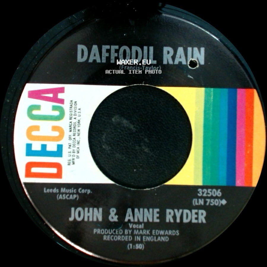 John & Anne Ryder - I Still Believe In Tomorrow / Daffodil Rain side B