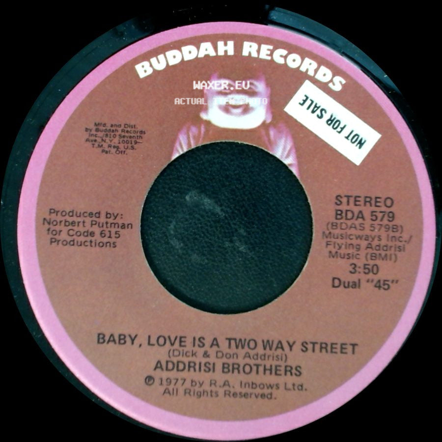 Addrisi Brothers - Does She Do It Like She Dances / Baby, Love Is A Two Way Street side B
