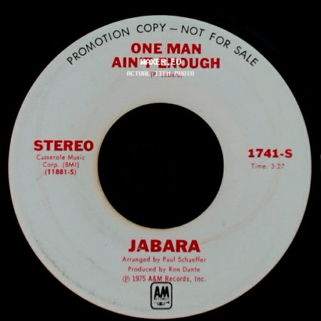 Jabara - One Man Ain't Enough / One Man Ain't Enough side B