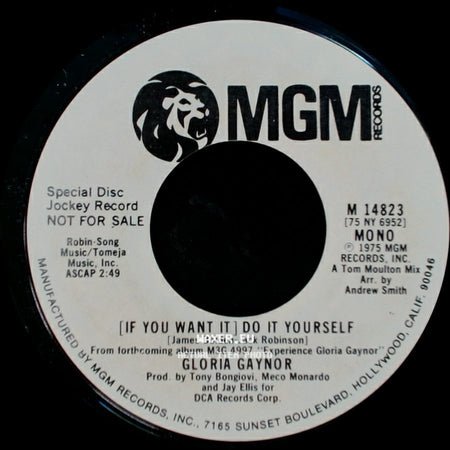 Gloria Gaynor - [If You Want It] Do It Yourself / [If You Want It] Do It Yourself side B