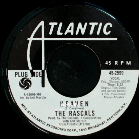The Rascals - Baby I'm Blue / Heaven side B