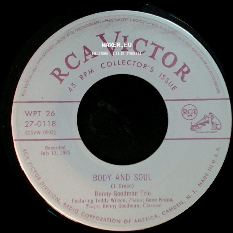 Benny Goodman Trio - Body And Soul / Nobody's Sweetheart side A