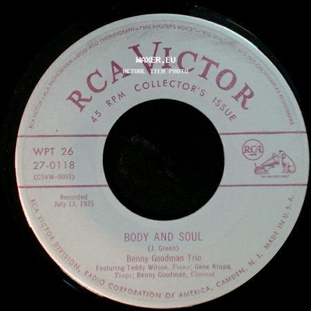 Benny Goodman Trio - Body And Soul / Nobody's Sweetheart side A