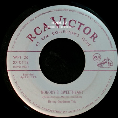 Benny Goodman Trio - Body And Soul / Nobody's Sweetheart side B