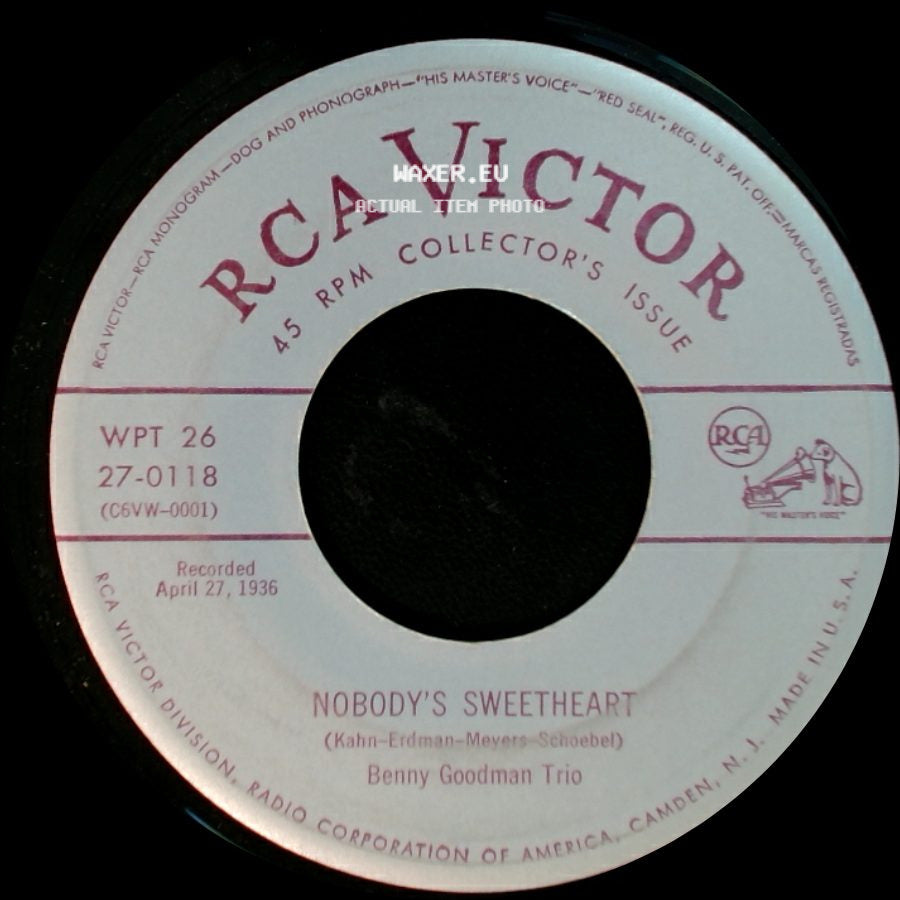 Benny Goodman Trio - Body And Soul / Nobody's Sweetheart side B