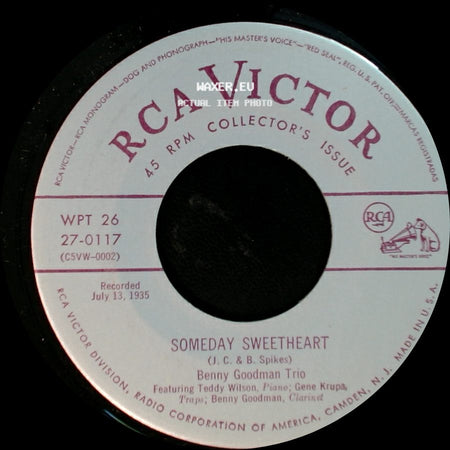 Benny Goodman Trio - After You've Gone / Someday Sweetheart side B