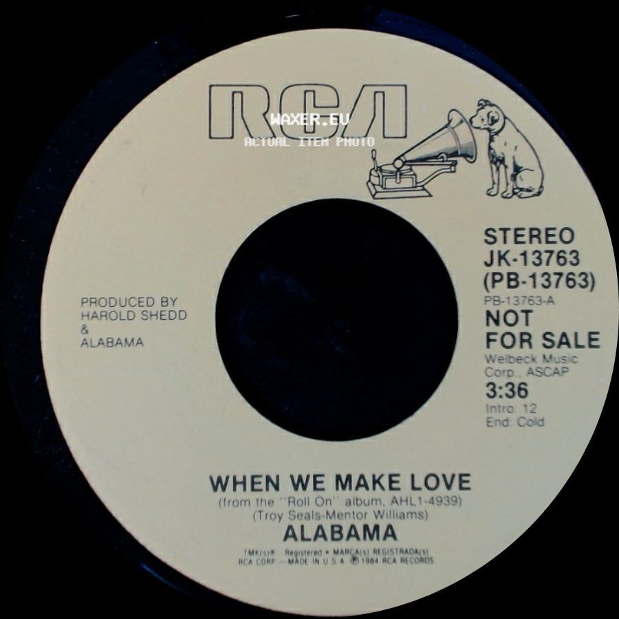 Alabama - When We Make Love / When We Make Love side A