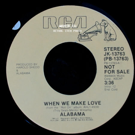 Alabama - When We Make Love / When We Make Love side B