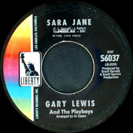 Gary Lewis And The Playboys - Sealed With A Kiss / Sara Jane side B