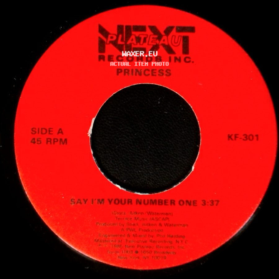 Princess - Say I'm Your Number One / Say I'm Your Number One (Remix) side A