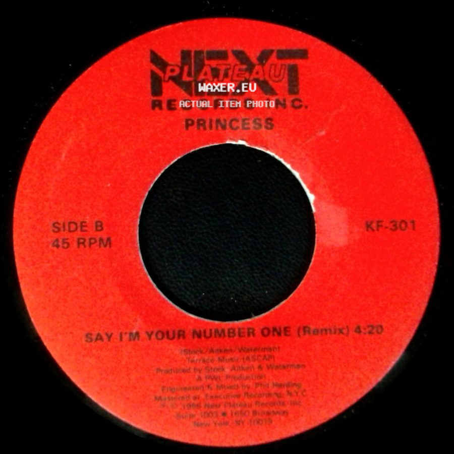 Princess - Say I'm Your Number One / Say I'm Your Number One (Remix) side B