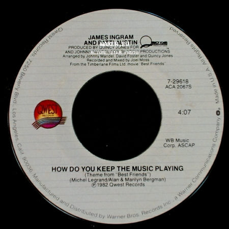 James Ingram And Patti Austin - How Do You Keep The Music Playing / How Do You Keep The Music Playing side B