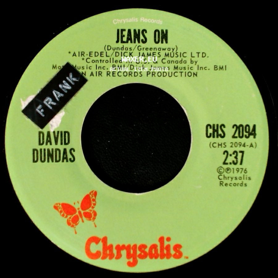 David Dundas - Sleepy Serena / Jeans On side B