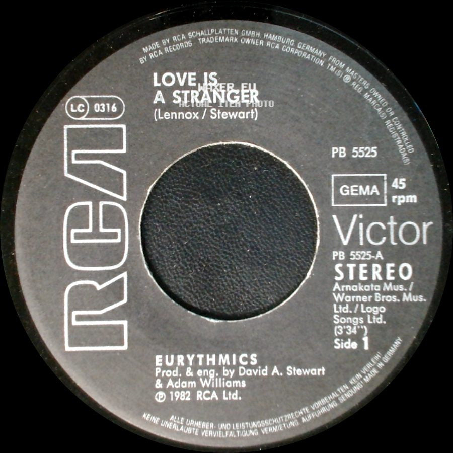 Eurythmics - Love Is A Stranger / Monkey, Monkey side A