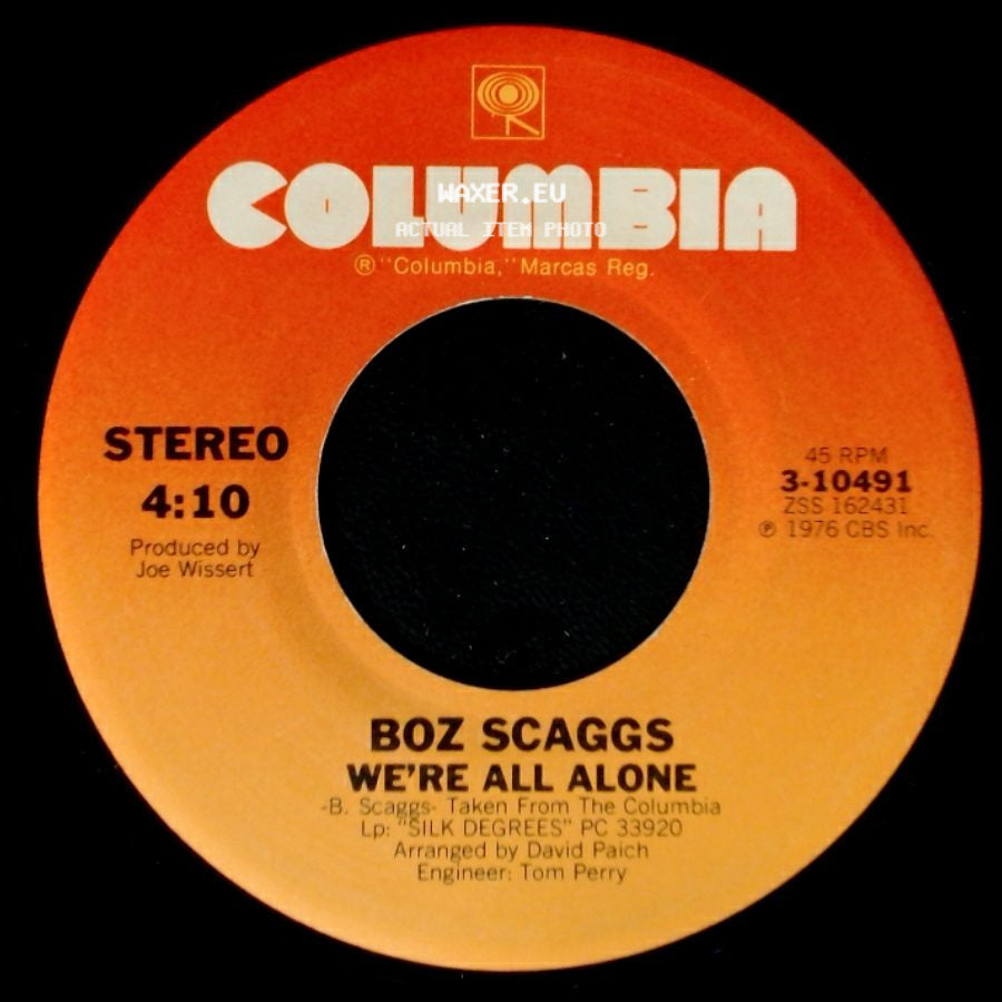Boz Scaggs - Lido Shuffle / We're All Alone side B