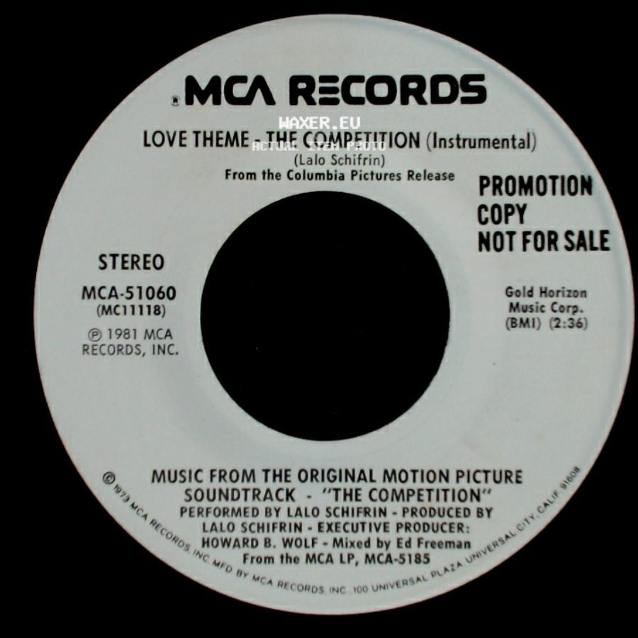 Lalo Schifrin - Love Theme - The Competition (Instrumental) / Love Theme - The Competition (People Alone) side A