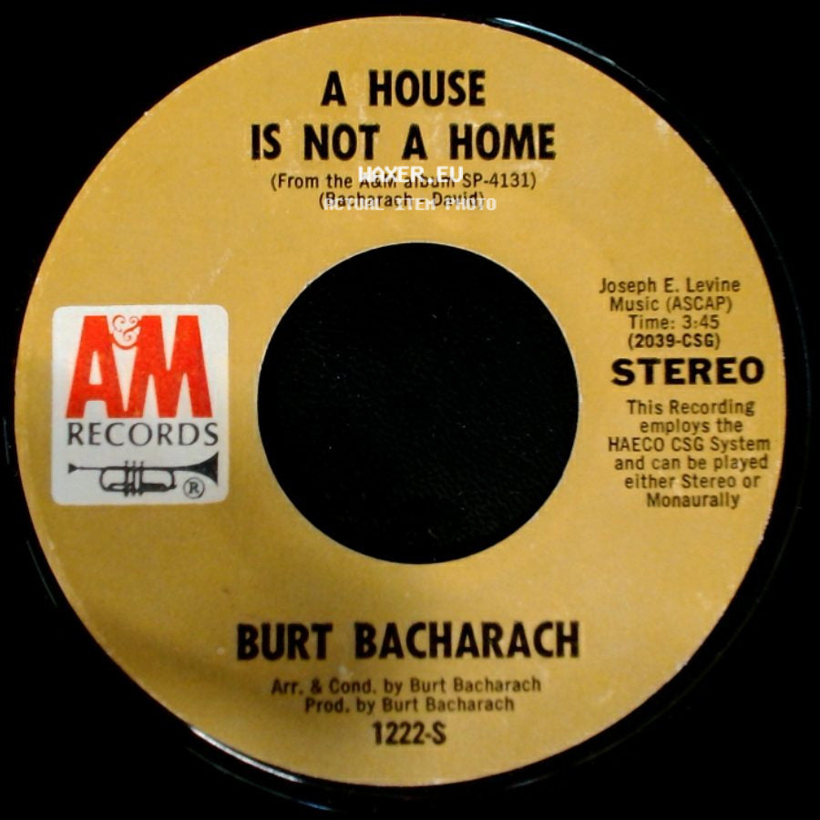 Burt Bacharach - Any Day Now / A House Is Not A Home side B