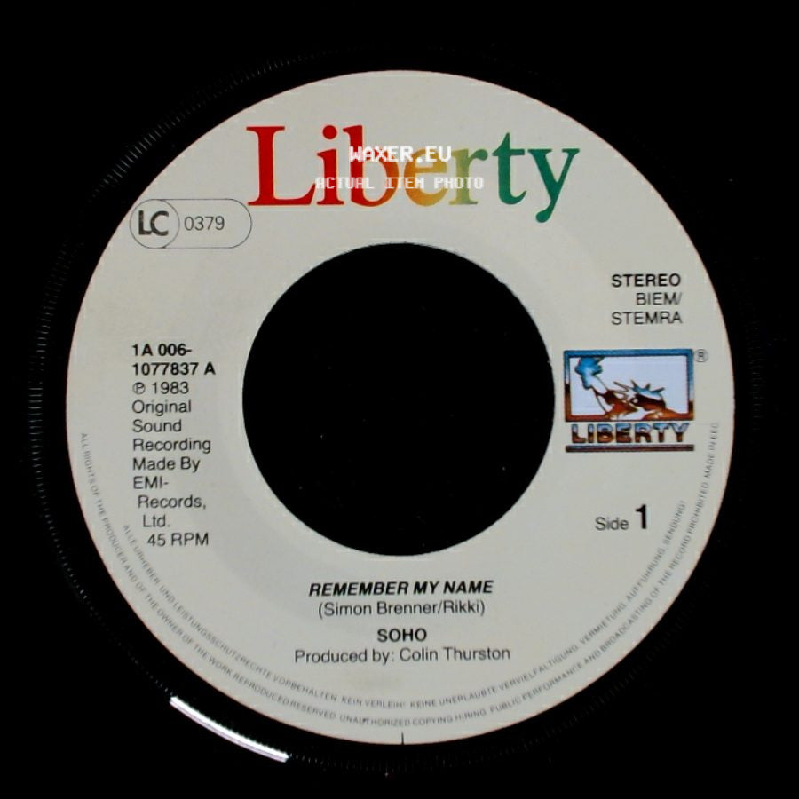 Soho - Remember My Name / Looking For You side A