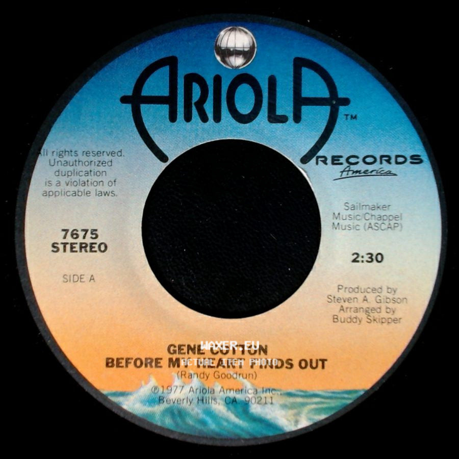 Gene Cotton - Before My Heart Finds Out / Like A Sunday In Salem side A