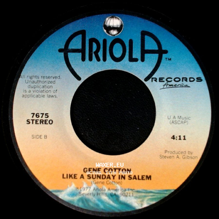 Gene Cotton - Before My Heart Finds Out / Like A Sunday In Salem side B