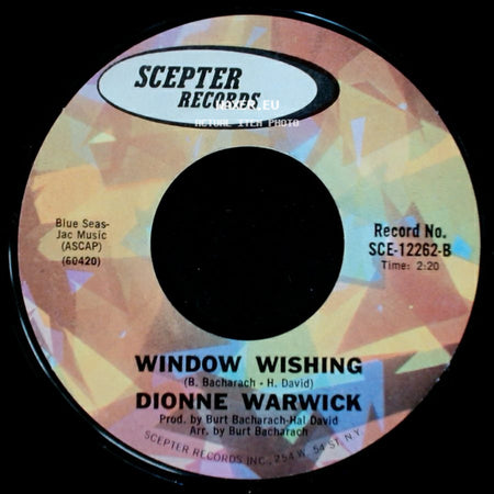 Dionne Warwick - Window Wishing / You've Lost That Lovin' Feeling side A