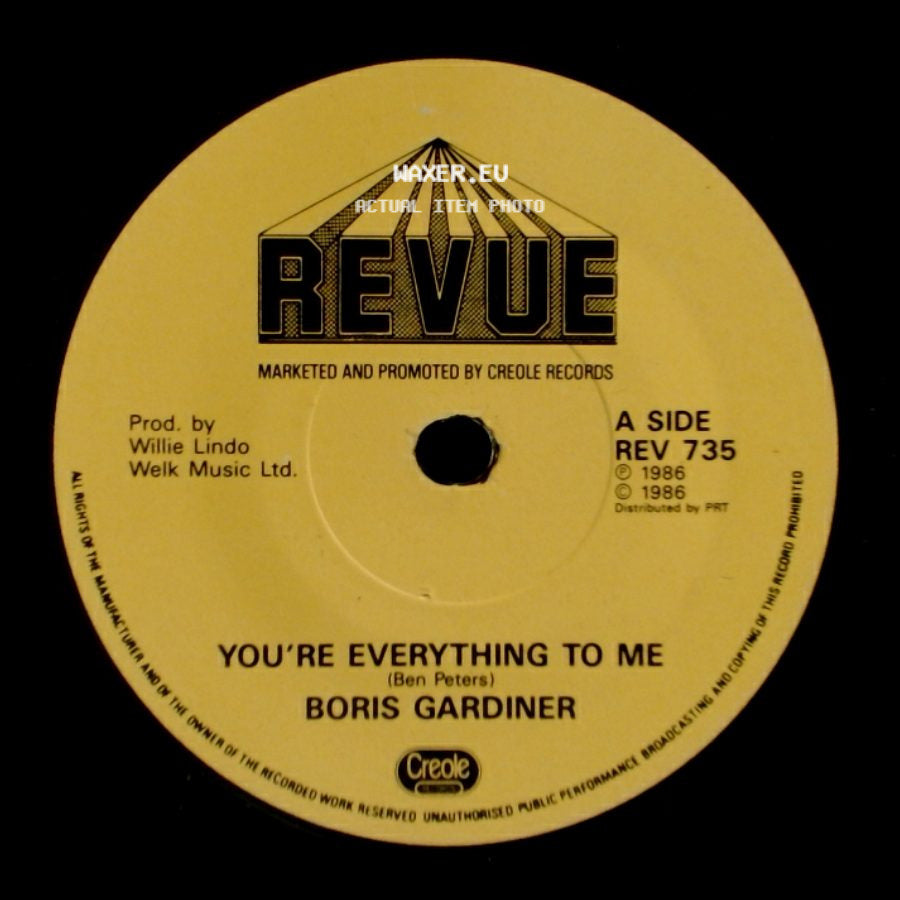 Boris Gardiner - You're Everything To Me / Last Night side A