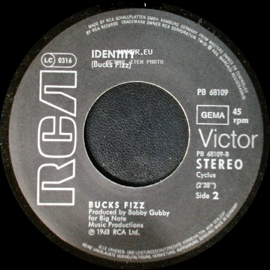Bucks Fizz - London Town / Identity side B