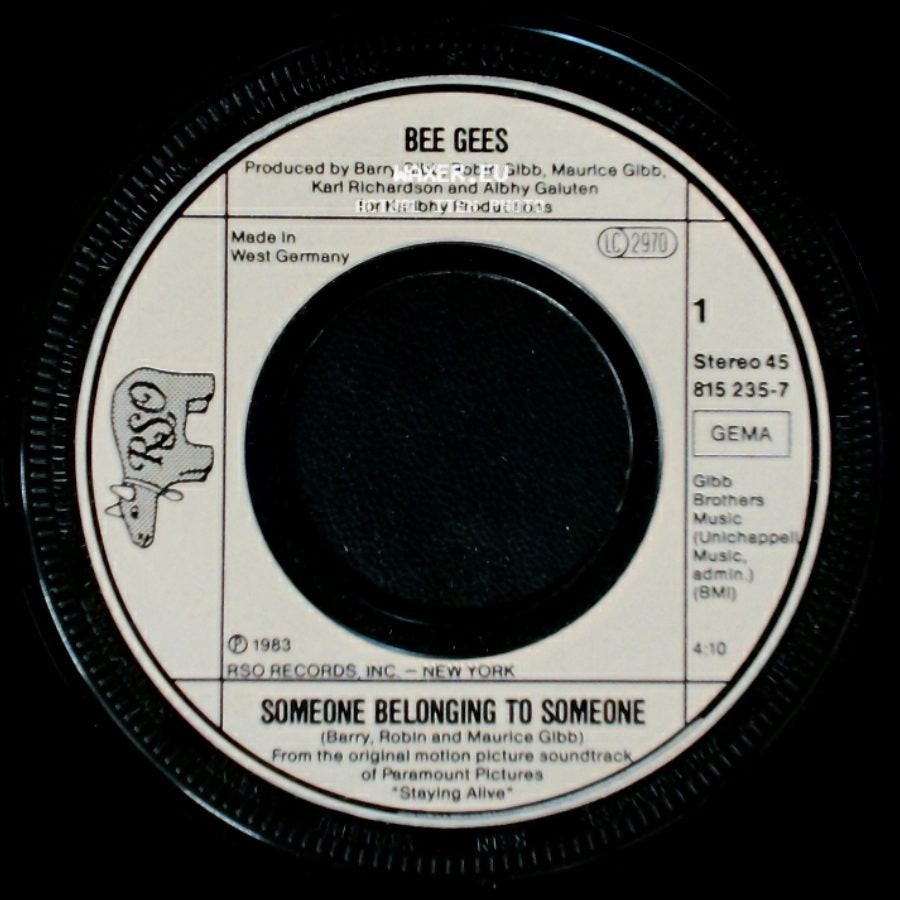 Bee Gees / Bee Gees (Featuring David Sanborn On Saxophone) - Someone Belonging To Someone / I Love You Too Much (Instrumental) side A