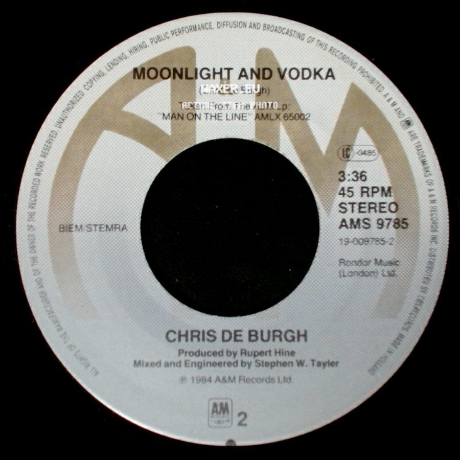 Chris De Burgh - Moonlight And Vodka / I Love The Night side A