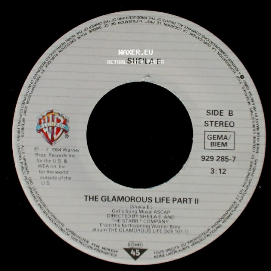 Sheila E. - The Glamorous Life / The Glamorous Life Part Ii side B