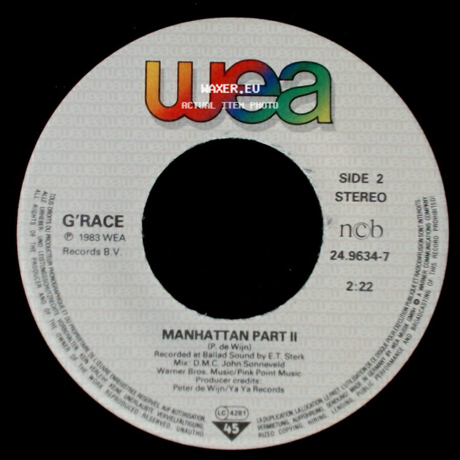 G'race - Manhattan / Manhattan Part Ii side B
