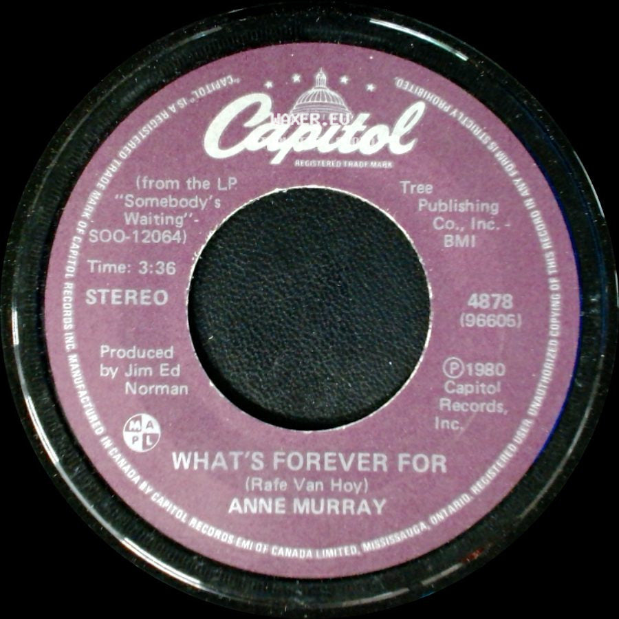 Anne Murray - What's Forever For / I'm Happy Just To Dance With You side A