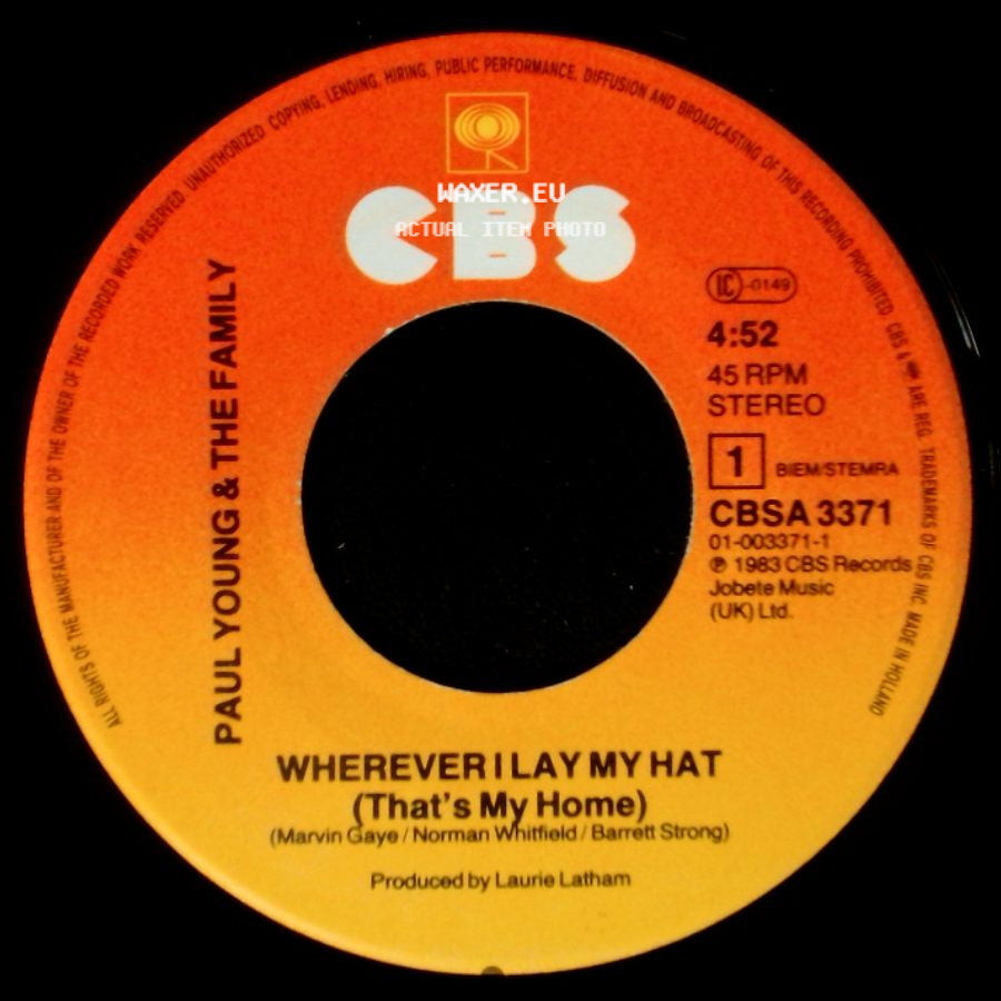 Paul Young & The Family - Wherever I Lay My Hat (That's My Home) / Broken Man side A