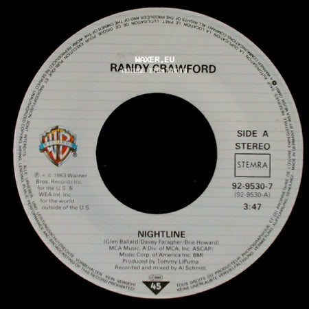 Randy Crawford - Nightline / This Night Won't Last Forever side A