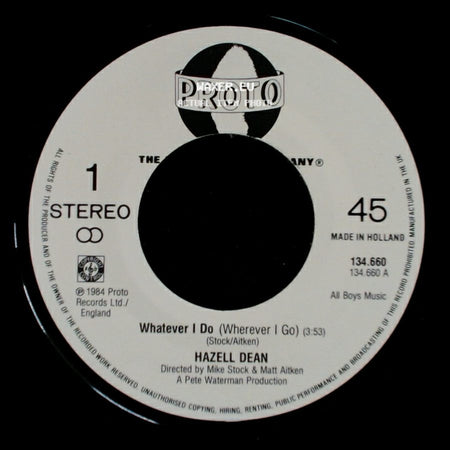 Hazell Dean - Young Boy In The City / Whatever I Do (Wherever I Go) side B