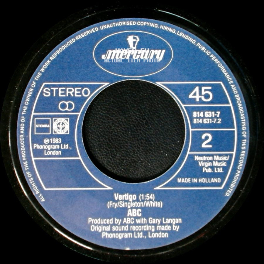 Abc - That Was Then But This Is Now / Vertigo side B