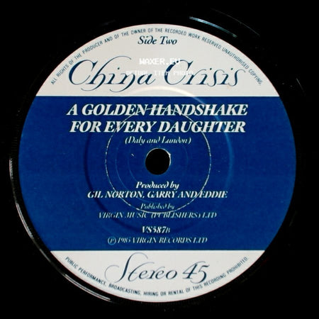 China Crisis - Tragedy And Mystery / A Golden Handshake For Every Daughter side B