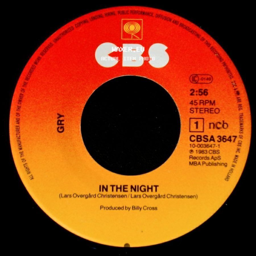 Gray / Gry - In The Night / It's Over side A