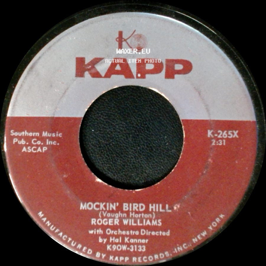 Roger Williams - Mockin' Bird Hill / Memories Are Made Of This side A