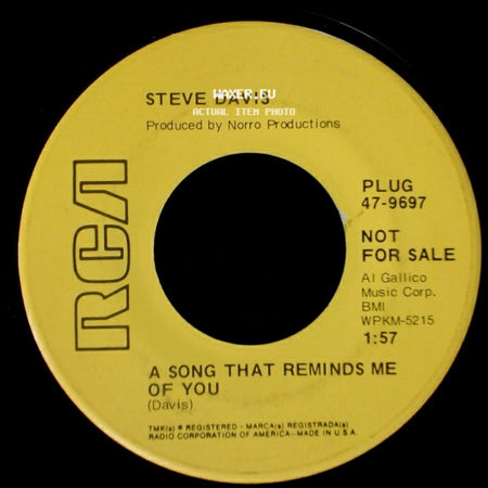 Steve Davis - A Song That Reminds Me Of You / A Change In My Life side A