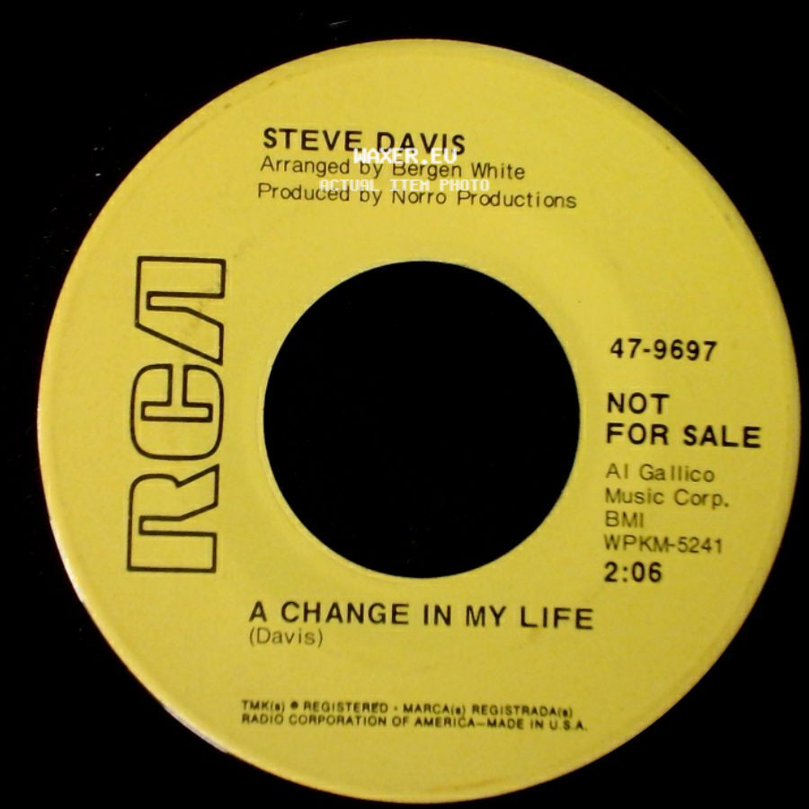 Steve Davis - A Song That Reminds Me Of You / A Change In My Life side B