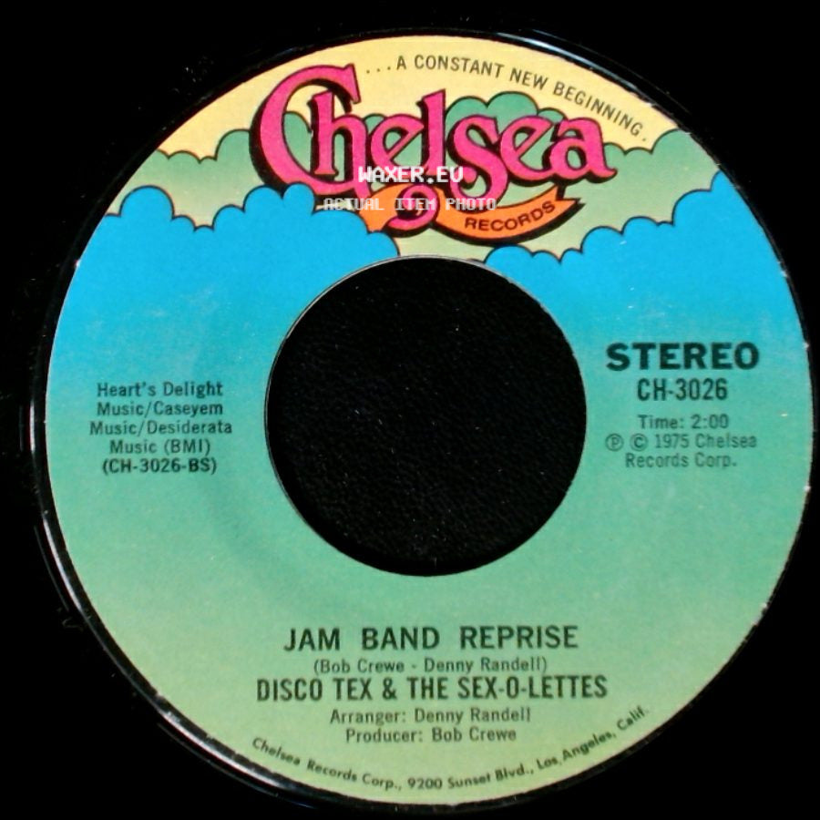 Disco Tex & The Sex-O-Lettes - Jam Band Reprise / Jam Band side A