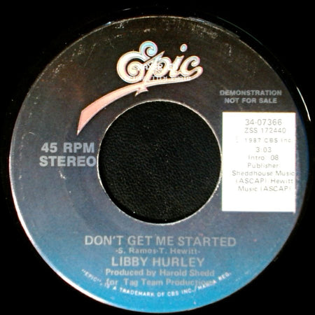 Libby Hurley - Don't Get Me Started / Don't Get Me Started side B