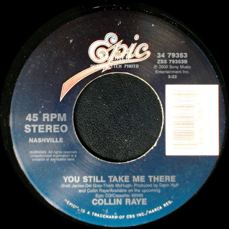 Collin Raye - Couldn't Last A Moment / You Still Take Me There side B