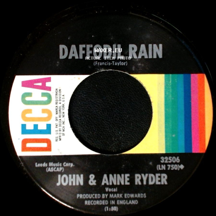 John & Anne Ryder - I Still Believe In Tomorrow / Daffodil Rain side B