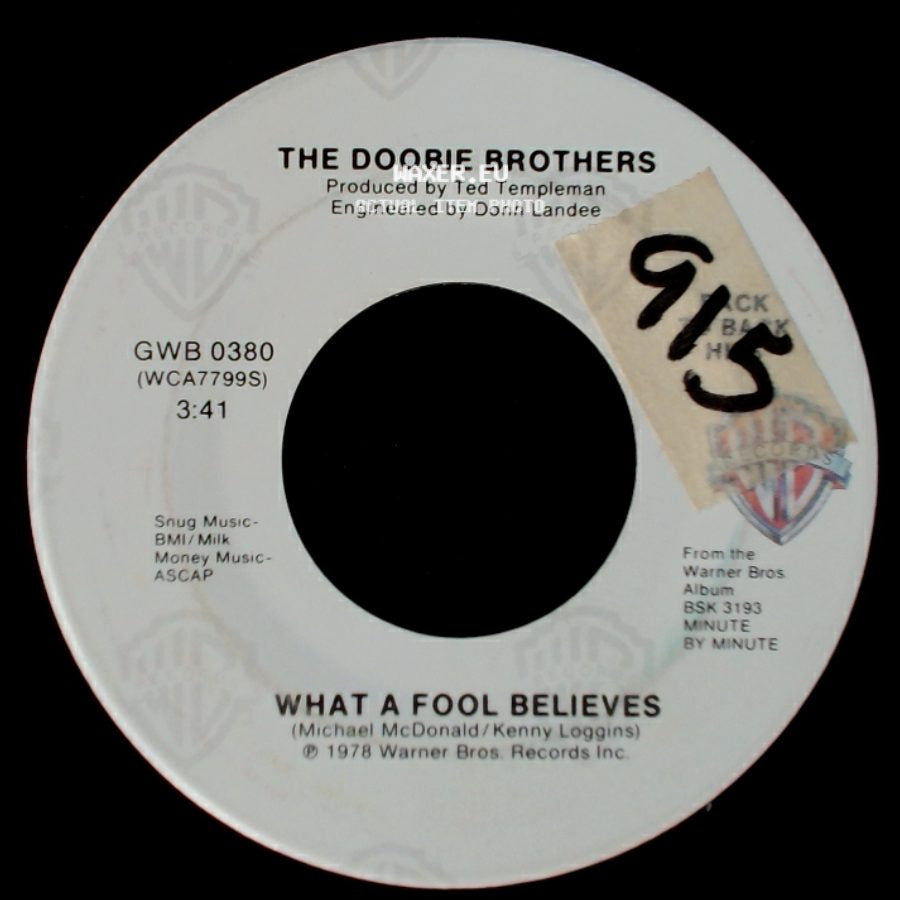 The Doobie Brothers - It Keeps You Runnin' / What A Fool Believes side B