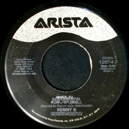 Kenny G / Kenny G With Aaron Neville - Sentimental / Even If My Heart Would Break side A