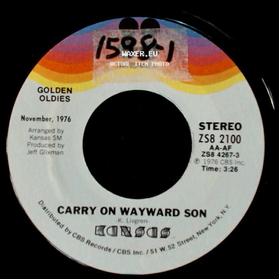 Golden Oldies - What's On My Mind / Carry On Wayward Son side B
