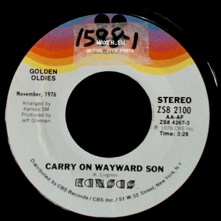 Golden Oldies - What's On My Mind / Carry On Wayward Son side B