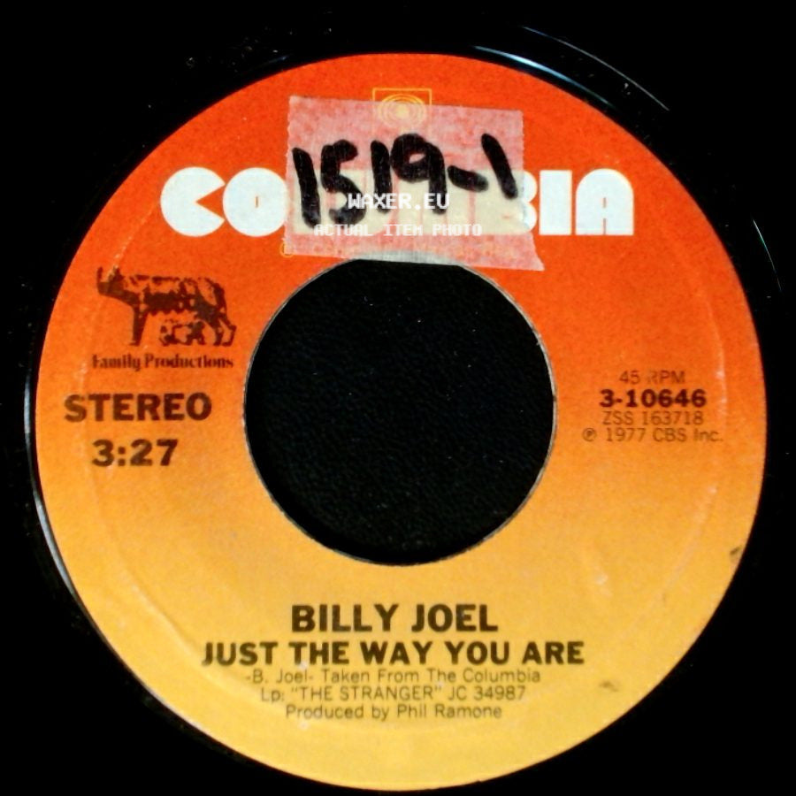 Billy Joel - Get It Right The First Time / Just The Way You Are side B